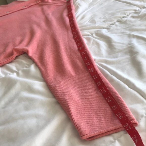 Pure Jill Pink Long Sleeve Button Sweater - M - Picture 5 of 11